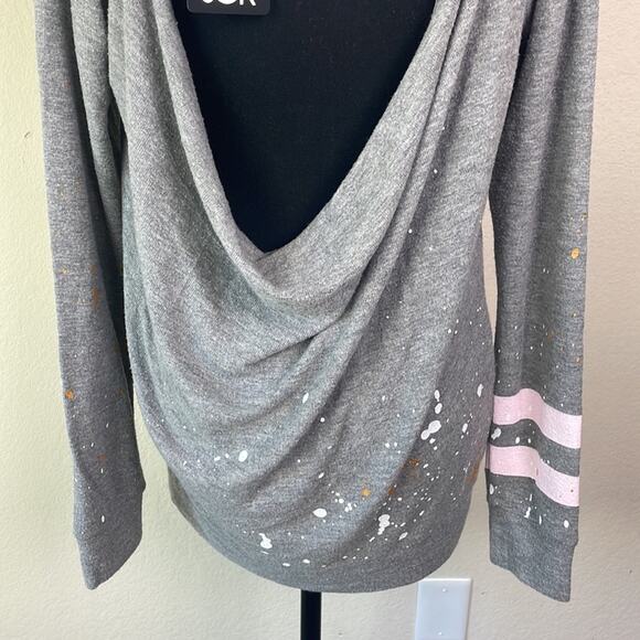 New! Chaser dancer’s open slouch back sweatshirt women’s M - Picture 8 of 12